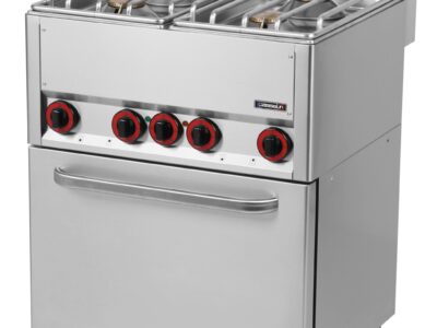 Fourneau gaz 4 feux avec four électrique ventilé GN 1/1 66