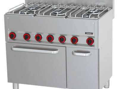 Fourneau gaz 5 feux avec four électrique ventilé GN 1/1 P 99