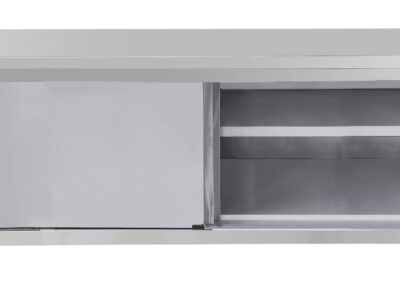 Table de travail Inox 600 avec portes coulissantes 1000 mm