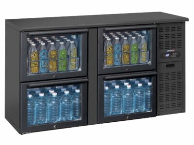 Arrière bar 2 x 2 tiroirs vitrés