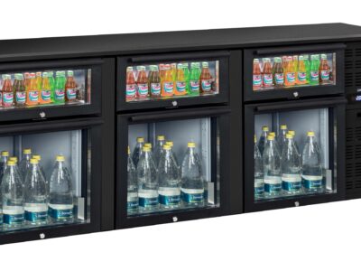 Arrière bar 3 x 2 tiroirs mixtes vitrés