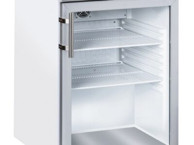 Armoire négative à spiritueux vitrée 140 L Blanche