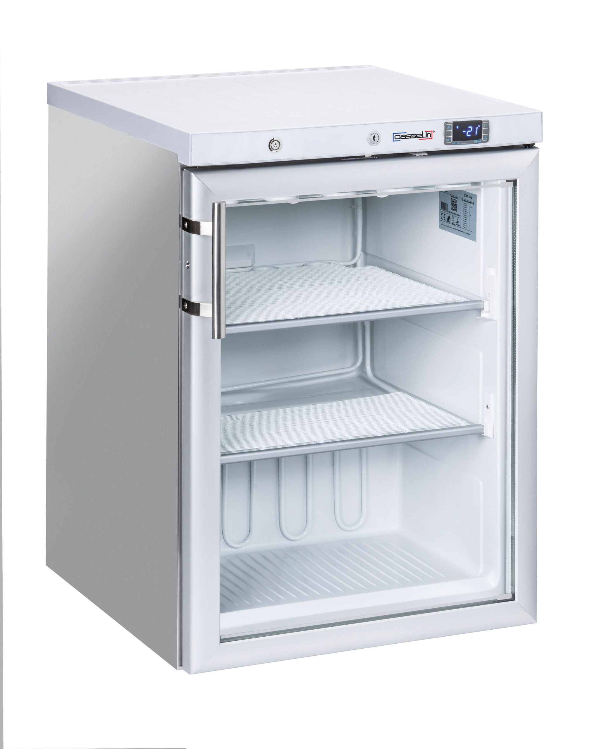 Armoire négative vitrée 200 L Inox