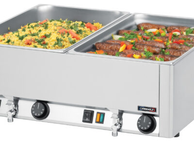 Double bain-marie GN 1/1 avec 2 robinets de vidange