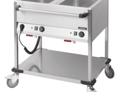 Chariot bain-marie à eau 2 x GN 1/1