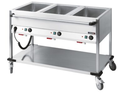 Chariot bain-marie à eau 3 x GN 1/1