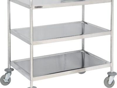 Chariot en inox 3 plateaux