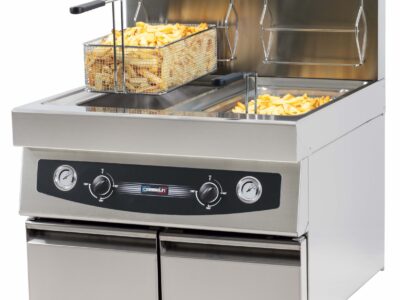 Friteuse gaz à poser avec vanne de vidange 2 x 17 litres