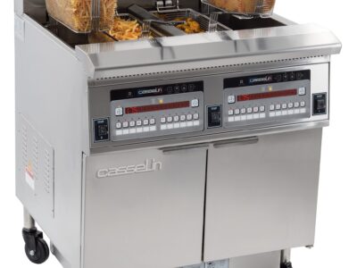 Friteuse électrique avec filtration 2 x 22 litres 17+17kW