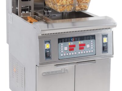 Friteuse électrique avec relevage automatique et filtration 12+22 L 8,5+17kW