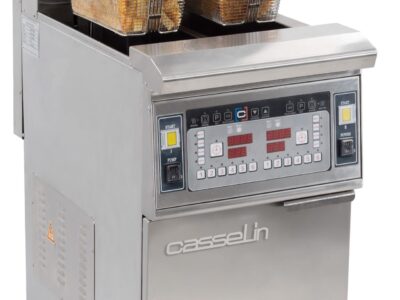 Friteuse électrique avec relevage automatique et filtration 2 x 12 litres 17Kw