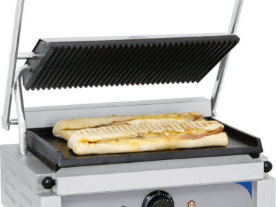 Grill Panini plaques Rainurée - Lisse
