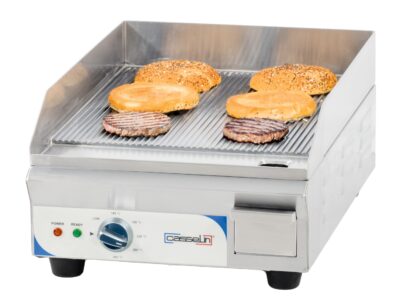 Plaque à SNACKer électrique compacte premium rainurée