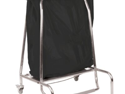 Porte sac poubelle inox 80L