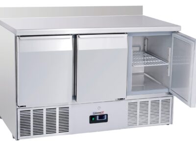 Saladette avec dosseret 3 portes GN 1/1