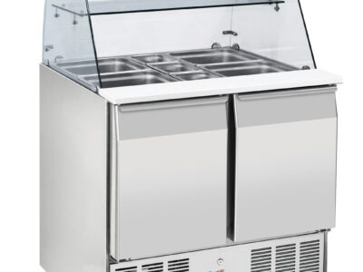 Saladette vitrine 2 portes GN 1/1