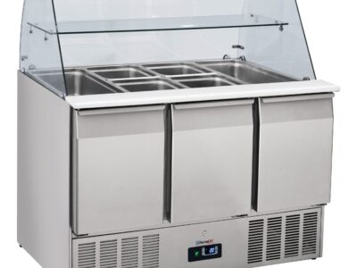 Saladette vitrée 3 portes GN 1/1