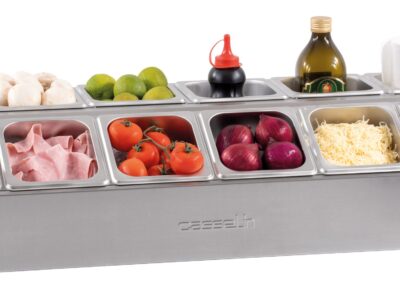 Support pour 12 bacs GN 1/6 - 2 rangs