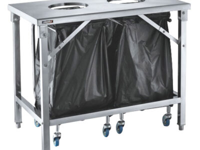 Table de tri 2 trous vide-dechets