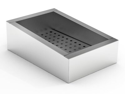 BAC À GLACE PILÉE INCLINÉ 1/1 GN AISI 304 VIDANGE CÔTÉ FONCTIONNEMENT