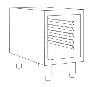 SOUBASSEMENT BAIE LIBRE - LARG 600 MM