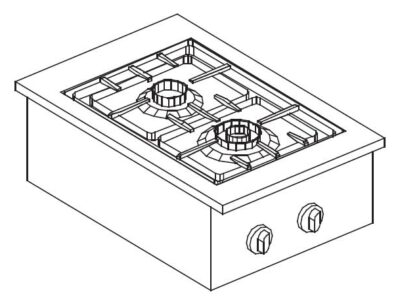 CUISINIÈRE À GAZ 2 BR. 7KW