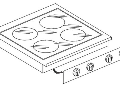 CUISINIÈRE EN CÉRAMIQUE 4 ZONES
