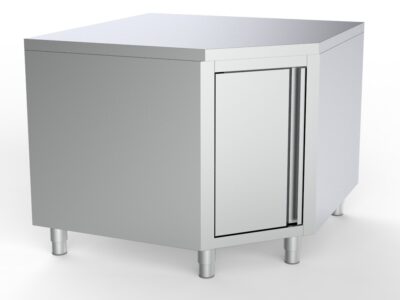 PLAN DE TRAVAIL ANGLE AVEC PORTE 1000/1000 POUR 600MM TABLES