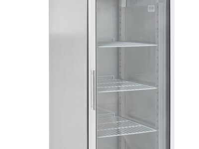 REFRIGIRATEUR EN ACIER INOX 1 PORTE EN VERRE