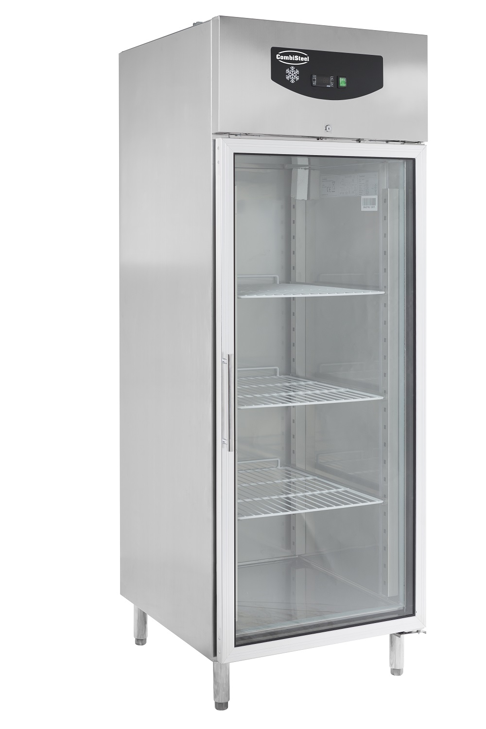 REFRIGIRATEUR EN ACIER INOX 1 PORTE EN VERRE