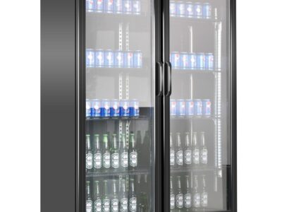 REFRIGIRATEUR 2 PORTES EN VERRE BEZ-780 GD NOIR
