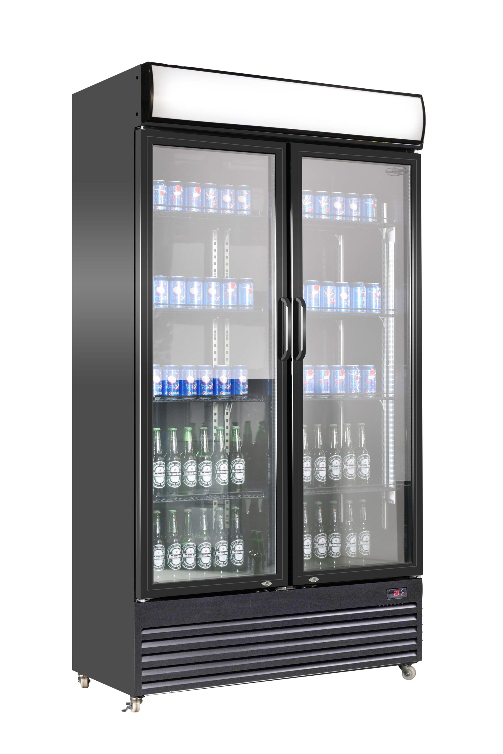 REFRIGIRATEUR 2 PORTES EN VERRE BEZ-780 GD NOIR
