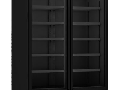REFRIGIRATEUR 2 PORTES EN VERRE NOIR JDE-1000R BL