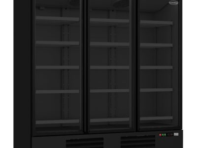 REFRIGIRATEUR 3 PORTES EN VERRE NOIR JDE-1530R BL