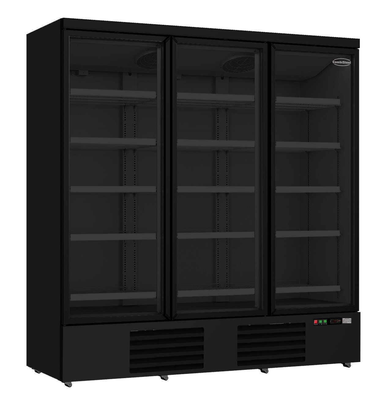 REFRIGIRATEUR 3 PORTES EN VERRE NOIR JDE-1530R BL