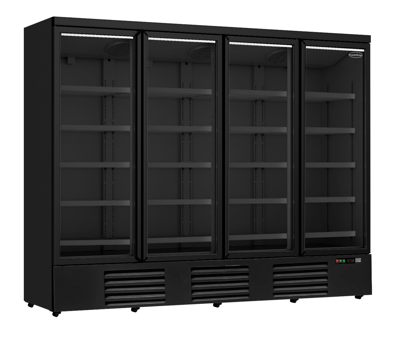 REFRIGIRATEUR 4 PORTES EN VERRE NOIR JDE-2025R BL*TRANSPORT SUR DEMANDE*