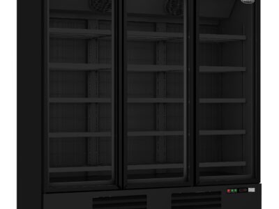 congélateur 3 PORTES EN VERRE NOIR JDE-1530F BL