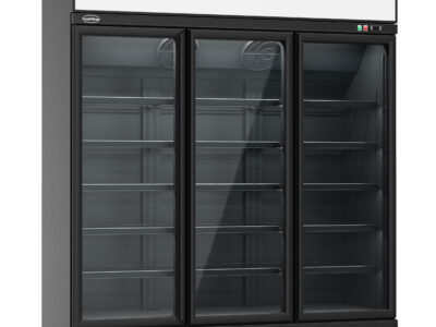 REFRIGIRATEUR 3 PORTES EN VERRE NOIR INS-1530R BL