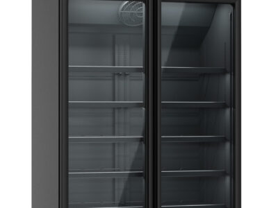 congélateur 2 PORTES EN VERRE NOIR INS-1000F BL