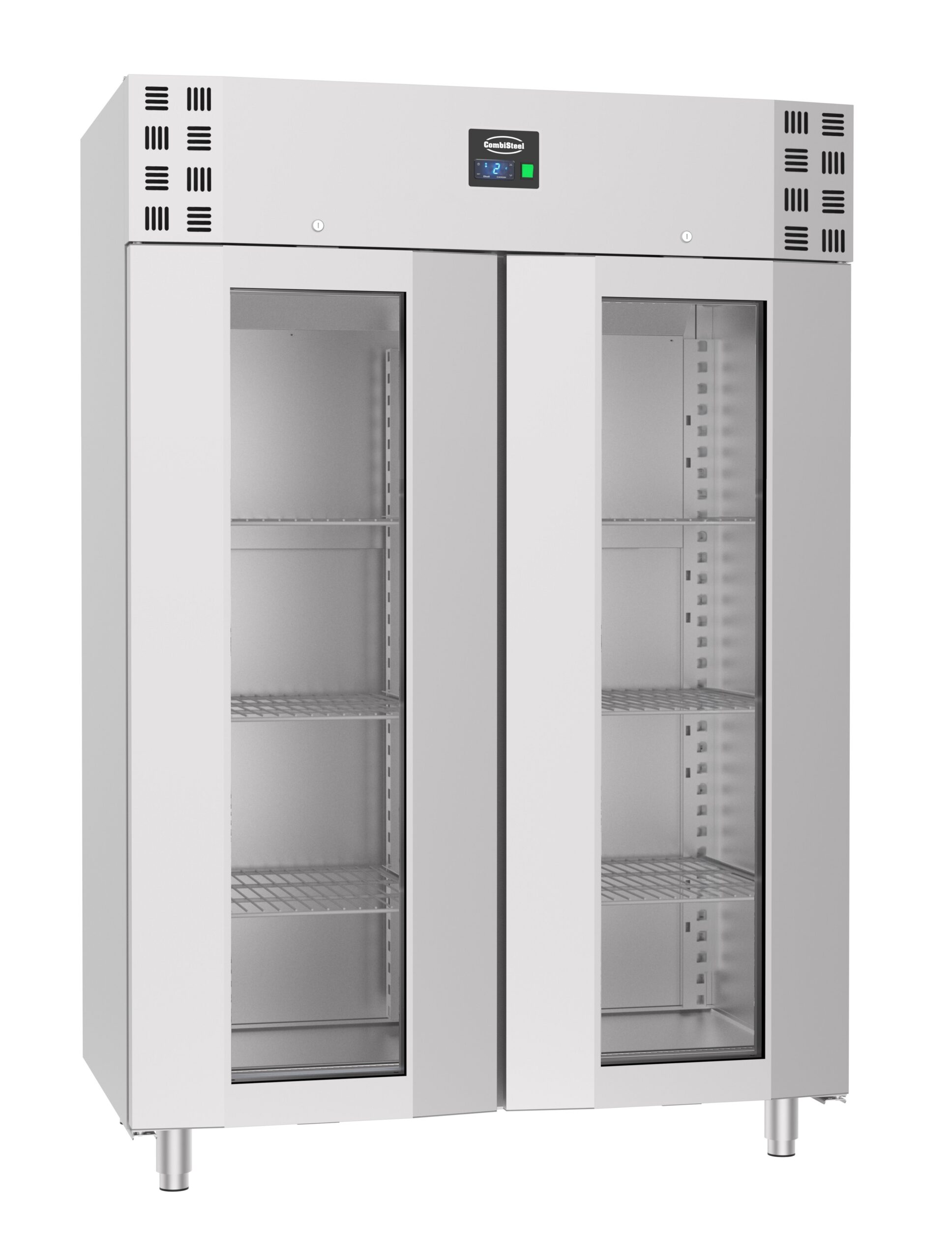 REFRIGIRATEUR EN ACIER INOX PORTE EN VERRE MONO BLOCK 1400 LTR