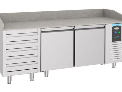 TABLE PRÉP POUR PIZZA2 PORTES ET 5 TIROIRS