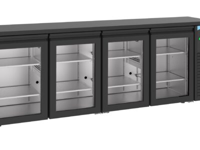 ARRIERE BAR ARRIERE BAR REFRIGIRE NOIR 4 PORTES EN VERRE  *TRANSPORT SUR DEMANDE*