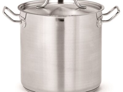 MARMITE PROFONDE EN ACIER INOXYDABLE + COUVERCLE Ã¸24 10L