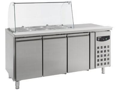 TABLE REFRIGIRE AVEC VERRE 3 PORTES