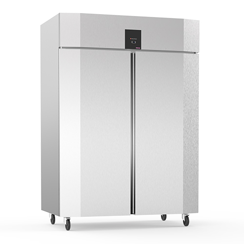 ARMOIRE REFRIGEREE NEGATIVE GN2/1 2P 1400L GLISSIERES EMBOUTIES 6 GRILLES GN2/1 PLASTIFIEES + 6 GLISSIERES SIMPLES