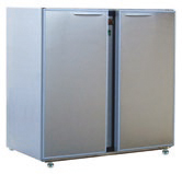 ARRIÈRE BAR INOX 2 PORTES PLEINES MOYENNES