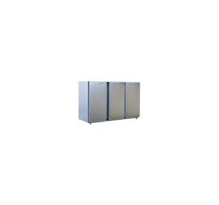 ARRIÈRE BAR INOX 3 PORTES PLEINES LARGES