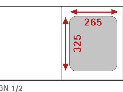 BAC INOX GN 1/2 - PROF. 265 MM