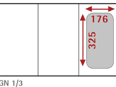 BAC INOX GN 1/3 - PROF. 176 MM