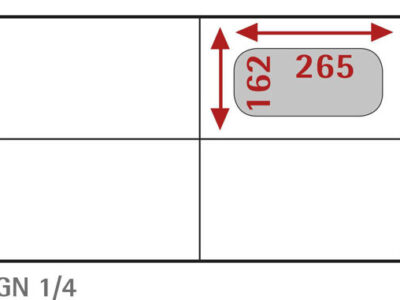 BAC INOX GN 1/4 - PROF. 162 MM